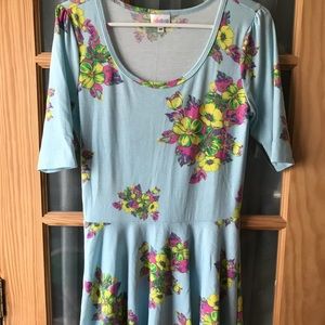 Medium LuLaRoe Nicole floral A-line dress!